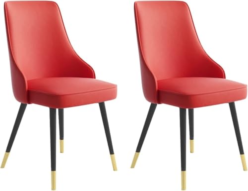 Schwarze Küchen- und Esszimmerstühle, 2er-Set, wasserdicht, PU-Leder, Loungehocker mit Metallbeinen, moderne Barhocker für Wohnzimmer & Küche Schwarze Küchen- und Esszimmerstühle, 2er-Set, wasserdicht, PU-Leder, Loungehocker mit Metallbeinen, moderne Barhocker für Wohnzimmer & Küche von Generisch