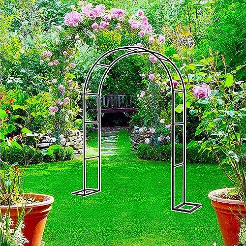 Schwarze Metall-Gartenlaube für Kletterpflanzen – extra hoch, 2,2 m, Hochzeitsbogen für Weinreben, Pergola, Torbogen mit Sockel, perfekte Outdoor-Dekoration Schwarze Metall-Gartenlaube für Kletterpflanzen – extra hoch, 2,2 m, Hochzeitsbogen für Weinreben, Pergola, Torbogen mit Sockel, perfekte Outdoor-Dekoration von Generisch