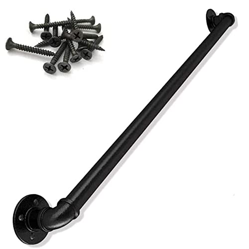 Schwarze Metallwand für Innen- und Außentreppen, 2,5 m Länge, Schmiedeeisen mit Bronze-Finish, Industrie-Stil, für 6,1 m Treppe Schwarze Metallwand für Innen- und Außentreppen, 2,5 m Länge, Schmiedeeisen mit Bronze-Finish, Industrie-Stil, für 6,1 m Treppe von Generisch