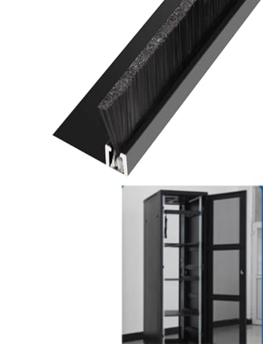 Schwarze Streifenbürste aus Aluminiumlegierung, for Vitrinen, Schränke, Türen und Fenster, Bürstenstreifen for Werkzeugmaschinen for die industrielle und gewerbliche Reinigung"(Bristle length 35mm) von Generisch