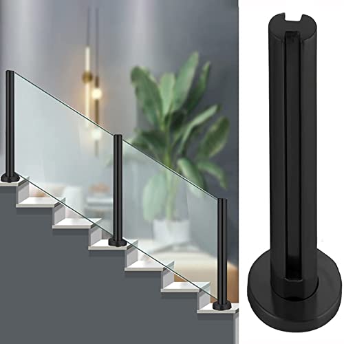Schwarze Treppenhandläufe mit runden Glasplattenklemmen – Geländerstütze für Innen- und Außenbereich für Decks, Baluster und Korridore – langlebige Geländerpfosten für die Sicherheit zu Hause Schwarze Treppenhandläufe mit runden Glasplattenklemmen – Geländerstütze für Innen- und Außenbereich für Decks, Baluster und Korridore – langlebige Geländerpfosten für die Sicherheit zu Hause von Generisch