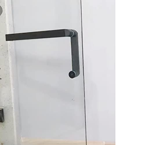 Schwarzer Griff für Duschkabine, Glastür, mit Badezimmerzubehör, röhrenförmig, Schieber, Scheunentür, Edelstahlknauf von Generisch