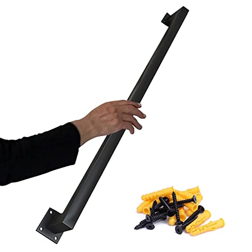 Schwarzes Metall-Treppenhalterungs-Set – Schmiedeeiserne Geländerstütze für Innen- und Außenbereich, Sicherheits-Haltegriff – 450 cm Treppengeländer-Hardware Schwarzes Metall-Treppenhalterungs-Set – Schmiedeeiserne Geländerstütze für Innen- und Außenbereich, Sicherheits-Haltegriff – 450 cm Treppengeländer-Hardware von Generisch