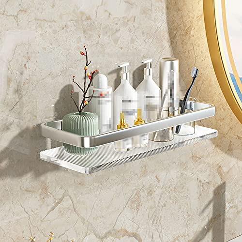 Schwebende Duschablage - Transparente Acryl Wandregale mit Handtuchhalter, Multifunktionale Aufbewahrung für Bad und Küche Schwebende Duschablage - Transparente Acryl Wandregale mit Handtuchhalter, Multifunktionale Aufbewahrung für Bad und Küche von Generisch