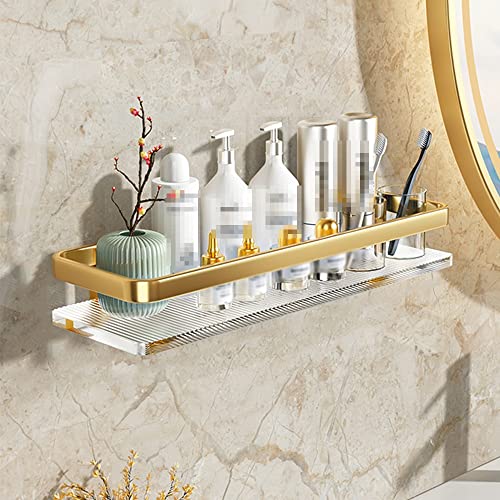 Schwebende Duschablage - Transparente Acryl Wandregale mit Handtuchhalter, Multifunktionale Aufbewahrung für Bad und Küche Schwebende Duschablage - Transparente Acryl Wandregale mit Handtuchhalter, Multifunktionale Aufbewahrung für Bad und Küche von Generisch