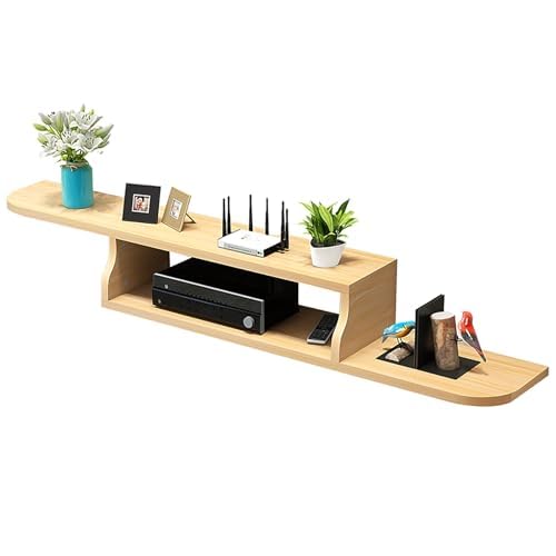Schwebende Medienkonsole mit Kabelk-Design, modernes WiFi-Netzwerk-Set-Top-Boxregal für Wohnzimmer und Schlafzimmer Schwebende Medienkonsole mit Kabelk-Design, modernes WiFi-Netzwerk-Set-Top-Boxregal für Wohnzimmer und Schlafzimmer von Generisch