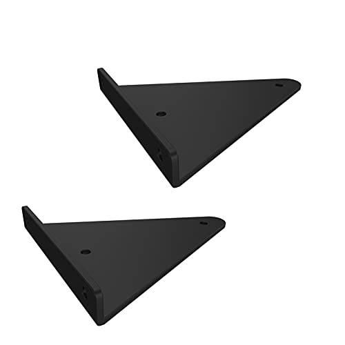 Schwebende Regalhalterungen, robuste Gusseisen-Dreieckstützen für Holzregale, Tische und Möbel, inklusive Hardware für einfache Installation, 2 Stück Schwebende Regalhalterungen, robuste Gusseisen-Dreieckstützen für Holzregale, Tische und Möbel, inklusive Hardware für einfache Installation, 2 Stück von Generisch