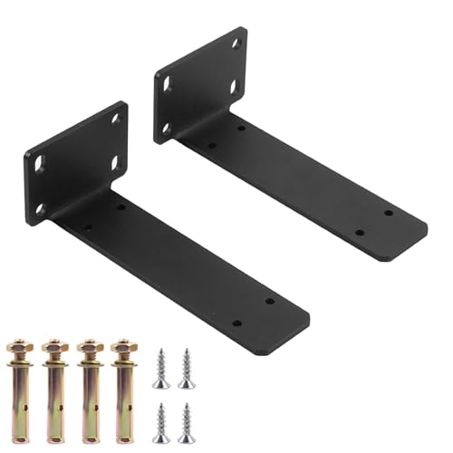 Schwebende Regalhalterungen, robuste versteckte Metallstütze für Wandregale in Küche und Bad, inklusive Schrauben Schwebende Regalhalterungen, robuste versteckte Metallstütze für Wandregale in Küche und Bad, inklusive Schrauben von Generisch