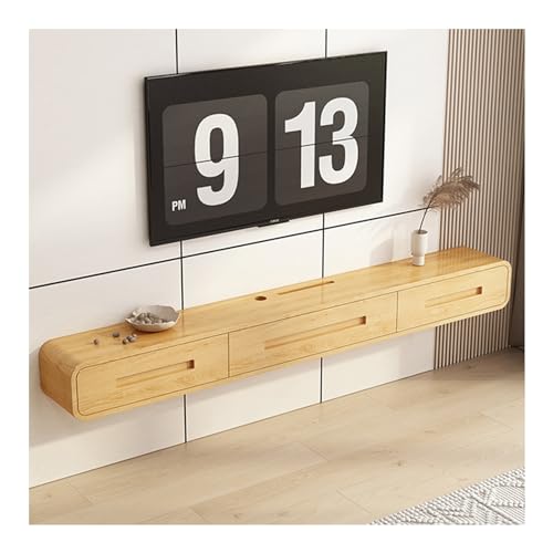 Schwebende TV-Einheit Wandmontiertes Entertainment Center Medienkonsole mit 2 Schubladen für Wohnzimmer & Schlafzimmer, modernes Design Schwebende TV-Einheit Wandmontiertes Entertainment Center Medienkonsole mit 2 Schubladen für Wohnzimmer & Schlafzimmer, modernes Design von Generisch