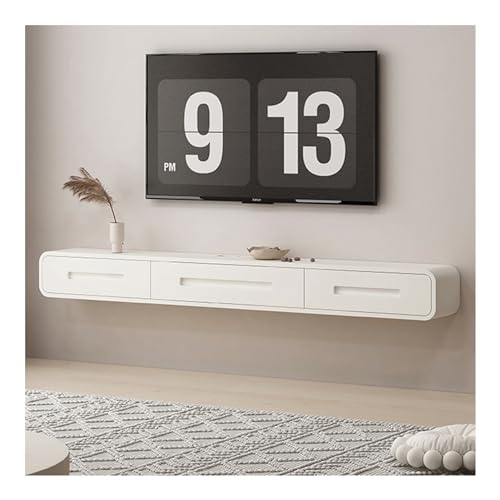 Schwebende TV-Einheit Wandmontiertes Entertainment Center Medienkonsole mit 2 Schubladen für Wohnzimmer & Schlafzimmer, modernes Design Schwebende TV-Einheit Wandmontiertes Entertainment Center Medienkonsole mit 2 Schubladen für Wohnzimmer & Schlafzimmer, modernes Design von Generisch