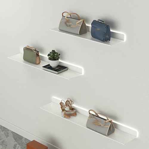 Schwebende Wandregale mit warmem LED-Licht, doppelseitiges Display aus Aluminiumlegierung, für Wohnzimmer, Badezimmer, Wandmontage Schwebende Wandregale mit warmem LED-Licht, doppelseitiges Display aus Aluminiumlegierung, für Wohnzimmer, Badezimmer, Wandmontage von Generisch