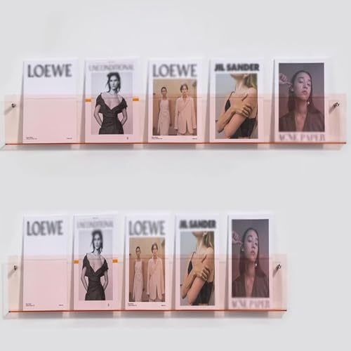Schwebende Zeitschriftenregale aus Acryl, 2 Stück, Wandmontage, für Zuhause, Büro, klares Design für organisierte Aufbewahrung und stilvolle Dekoration Schwebende Zeitschriftenregale aus Acryl, 2 Stück, Wandmontage, für Zuhause, Büro, klares Design für organisierte Aufbewahrung und stilvolle Dekoration von Generisch