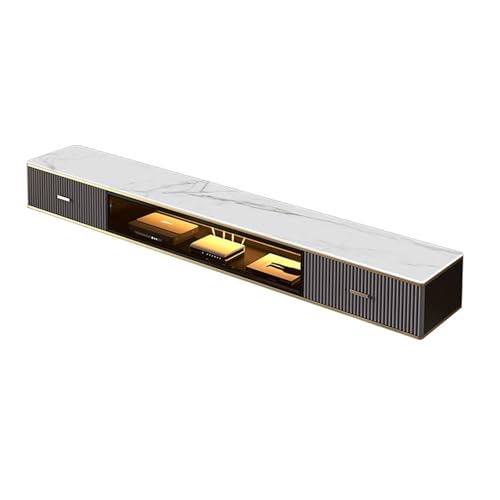Schwebender Fernsehschrank mit Schubladen, Stauraum und Klapptür, Schwebende Fernsehtisch, Wohnwand mit Stauraum for Wohnzimmer, Schlafzimmer und Büro Schwebender Fernsehschrank mit Schubladen, Stauraum und Klapptür, Schwebende Fernsehtisch, Wohnwand mit Stauraum for Wohnzimmer, Schlafzimmer und Büro von Generisch