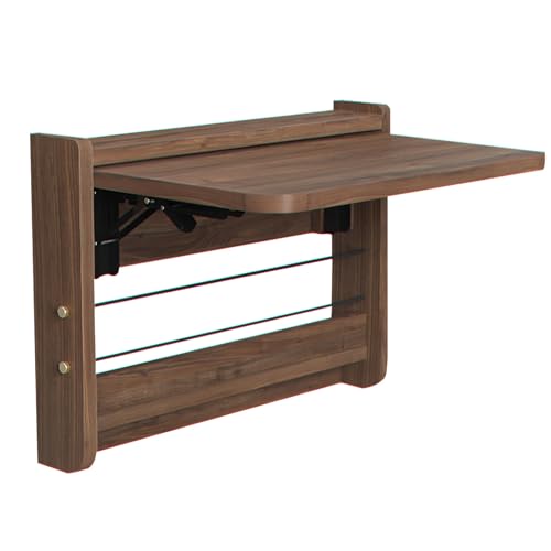 Schwebender Laptop-Schreibtisch, wandmontierter Klapptisch, zusammenklappbarer Arbeitsplatz für kleine Räume, ideal für Arbeitszimmer, Schlafzimmer, Badezimmer oder Waschküche von Generisch