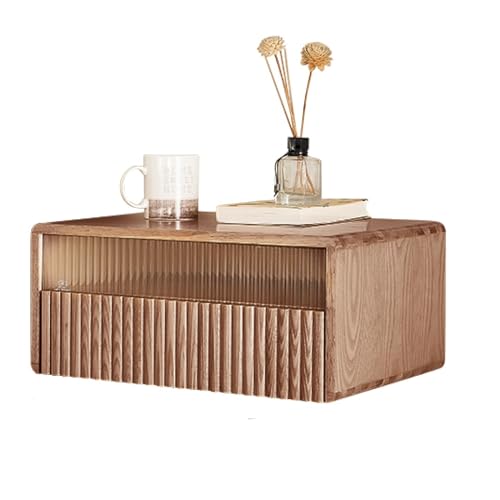 Schwebender Nachttisch, für kleinen Raum, Schlafzimmer, Sofa-Seite, 1 Ebene, schwimmendes Wandregal, mit Schublade, wandmontierter Nachttisch, kleiner Nachttisch, schwebender Nachttisch, Regale für von Generisch