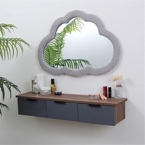 Schwebender Schminktisch, Wandmontierter Schminktisch mit Schubladen, schwimmender Schreibtisch aus Holz für Schlafzimmer Schwebender Schminktisch, Wandmontierter Schminktisch mit Schubladen, schwimmender Schreibtisch aus Holz für Schlafzimmer von Generisch
