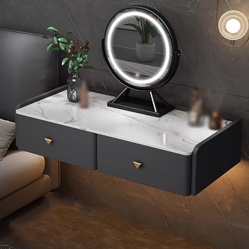 Schwebender Schminktisch mit LED-High-Definition-Spiegel, Massivholzkonstruktion, Wandmontage, Design für Schlafzimmer, Wohnzimmer und Heimdekoration Schwebender Schminktisch mit LED-High-Definition-Spiegel, Massivholzkonstruktion, Wandmontage, Design für Schlafzimmer, Wohnzimmer und Heimdekoration von Generisch