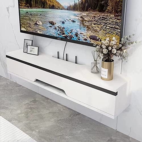 Schwebender TV-Schrank, Wandmontierte Medienkonsole mit verstecktem Kabelmanagement, Schlafzimmer-Aufbewahrungsregale, kompaktes Design, Regalhöhe für effiziente Organisation Schwebender TV-Schrank, Wandmontierte Medienkonsole mit verstecktem Kabelmanagement, Schlafzimmer-Aufbewahrungsregale, kompaktes Design, Regalhöhe für effiziente Organisation von Generisch