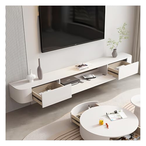 Schwebender TV-Schrank, moderne Wandmontage, Unterhaltungs-Medienkonsole mit Schubladen und Stauraum für Wohnzimmer und Schlafzimmer Schwebender TV-Schrank, moderne Wandmontage, Unterhaltungs-Medienkonsole mit Schubladen und Stauraum für Wohnzimmer und Schlafzimmer von Generisch