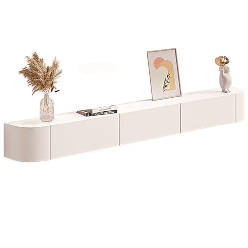 Schwebender TV-Ständer, Wandmontage, Unterhaltungszentrum mit Stauraum, modernes Design (180 cm) von Generisch