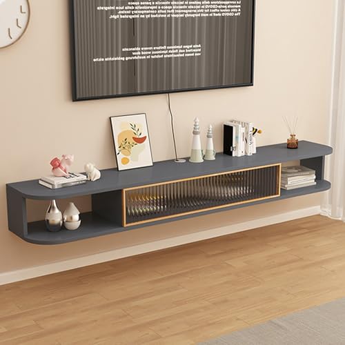 Schwebender TV-Ständer, Wandmontierte TV-Konsole, Holz-TV-Schrank, platzsparender Medienspeicher für kleine Wohnungen, Wohnzimmer und Schlafzimmer Schwebender TV-Ständer, Wandmontierte TV-Konsole, Holz-TV-Schrank, platzsparender Medienspeicher für kleine Wohnungen, Wohnzimmer und Schlafzimmer von Generisch