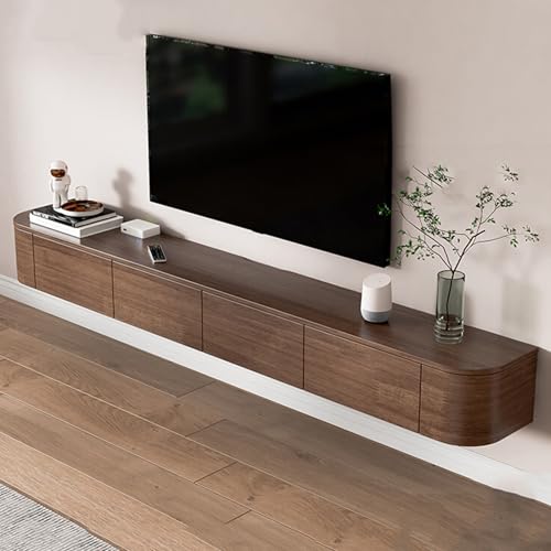 Schwebender TV-Ständer Wandmontierter TV-Schrank Massivholz Lowboard für Wohnzimmer Schlafzimmer Esszimmer - Modernes Regal Stilvolle Wohnmöbel von Generisch