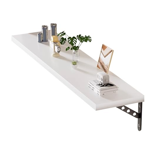 Schwebender Wandmontierter Klappschreibtisch, platzsparendes 2-Regal-Leiter-Design für Home Office oder Arbeitszimmer von Generisch