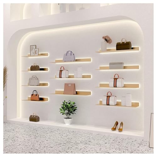 Schwebendes Ausstellungsregal mit eingebautem LED-Licht, Wandmontage, beleuchtetes Bücherregal für Heimdekoration und Präsentationsständer Schwebendes Ausstellungsregal mit eingebautem LED-Licht, Wandmontage, beleuchtetes Bücherregal für Heimdekoration und Präsentationsständer von Generisch