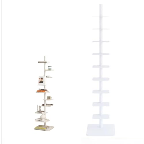 Schwebendes Bücherregal, vertikaler Buchturm, platzsparend, Bürodekoration von Generisch
