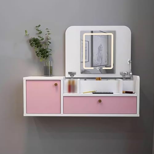 Schwebendes Schubladenregal mit Spiegel und verstellbarer Beleuchtung, mehrschichtiges Massivholz-Design für Schlafzimmer, Wohnzimmer, Küche, Wohnkultur Schwebendes Schubladenregal mit Spiegel und verstellbarer Beleuchtung, mehrschichtiges Massivholz-Design für Schlafzimmer, Wohnzimmer, Küche, Wohnkultur von Generisch