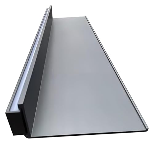 Schwebendes Wandregal mit LED-Beleuchtung Metall Lagerregal für Wohnzimmer Modern Grau Display Regal (40 x 20 cm) - Stilvolle Wohnkultur Platzsparendes Design von Generisch