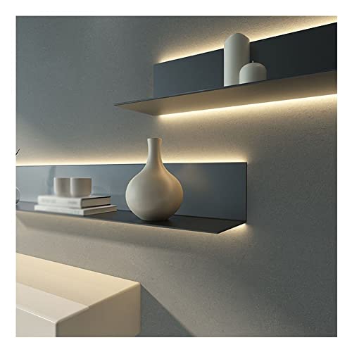 Schwebendes Wandregal mit eingebautem Licht, modernes rustikales Design für Wohnzimmer, Badezimmer oder Bar-Arbeitsplatte Schwebendes Wandregal mit eingebautem Licht, modernes rustikales Design für Wohnzimmer, Badezimmer oder Bar-Arbeitsplatte von Generisch