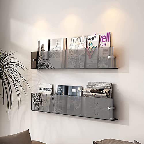 Schweberegale aus Acryl, 2 Stück – Wandmontierter Zeitschriftenständer, perfektes Badezimmer-Bücherregal und Broschürenhalter für Zuhause und Büro Schweberegale aus Acryl, 2 Stück – Wandmontierter Zeitschriftenständer, perfektes Badezimmer-Bücherregal und Broschürenhalter für Zuhause und Büro von Generisch