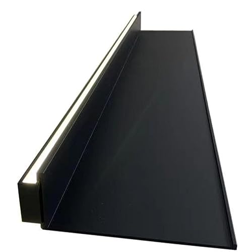 Schweberegale aus Metall, schwarze Aufbewahrungsregale, 150 x 15 x 7,5 cm, stilvolle Wandregale für Zuhause, vergrößern den Platz mit mehrschichtigem Design, perfekt für die Präsentation von von Generisch