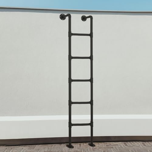 Schwerlast Industrie Stahl Dachbodenleiter - Platzsparende Notausgang Treppe für Keller/Fensterbrunnen 200 kg Tragkraft Sicherer Dachbodenzugang Langlebiges & Zuverlässiges Design Schwerlast Industrie Stahl Dachbodenleiter - Platzsparende Notausgang Treppe für Keller/Fensterbrunnen 200 kg Tragkraft Sicherer Dachbodenzugang Langlebiges & Zuverlässiges Design von Generisch