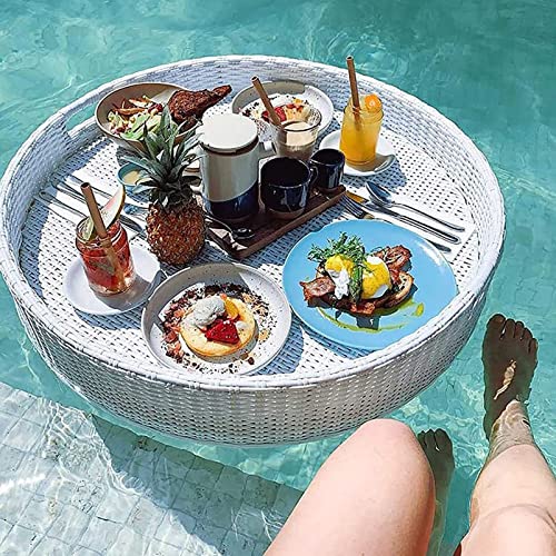 Schwimmbad schwimmendes Tablett Schwimmende Serviertabletts Tischbar Schwimmbad Runde Floats Tablett für Sandbänke, Spas, Bad und Partys, schwimmendes Tablett für Pool Servieren von Getränken, Brunch Schwimmbad schwimmendes Tablett Schwimmende Serviertabletts Tischbar Schwimmbad Runde Floats Tablett für Sandbänke, Spas, Bad und Partys, schwimmendes Tablett für Pool Servieren von Getränken, Brunch von Generisch