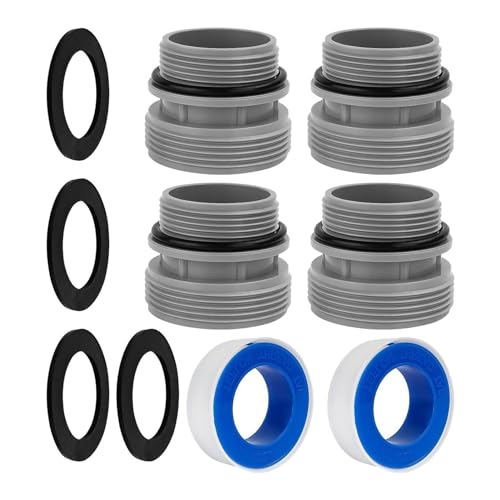 Schwimmbadschlauchadapter | Poolschlauch Adapter Kit | Poolschlauch Adapter Anschluss | Schlauchadapter Ersatz mit Dichtring, Schlauchverbinder, Poolschlauchadapter mit Klebeband für Schwimmbad von Generisch