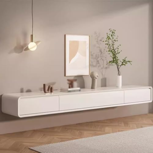 Schwimmender TV-Ständer, mit Tür und Stauraum für Heimbüro, wandmontierte schwimmende TV-Einheit, wandmontiert, Unterhaltungs-Wandregal, TV-Schrank Schwimmender TV-Ständer, mit Tür und Stauraum für Heimbüro, wandmontierte schwimmende TV-Einheit, wandmontiert, Unterhaltungs-Wandregal, TV-Schrank von Generisch