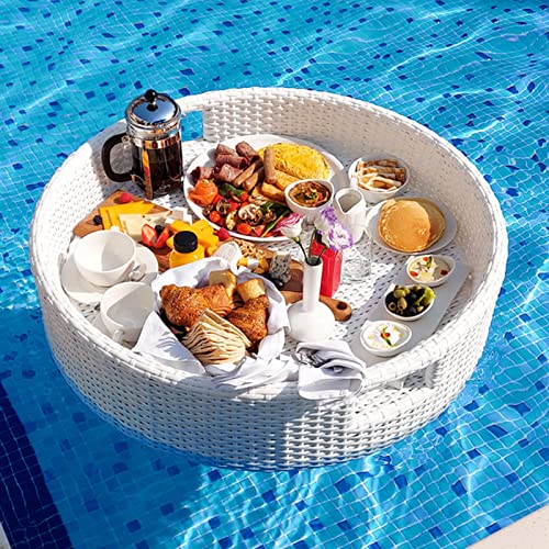 Schwimmender Tabletttisch für Pool oder Strand, großer schwimmender Bar-Getränkehalter, Lebensmittel- und Getränketablett für Erwachsene, perfekt für Partys auf dem Wasser von Generisch
