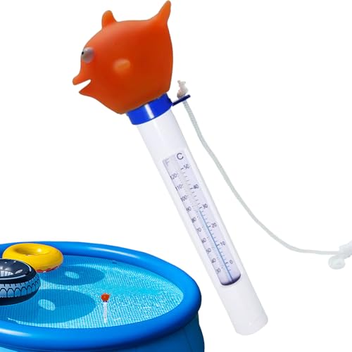 Schwimmender Wassertemperaturmesser | Cartoon Schwimmbad Thermometer - Tragbares Modell Mit Schnur Badewannenzubehör Für Kinder Spas Aquarien Innenbereich von Generisch