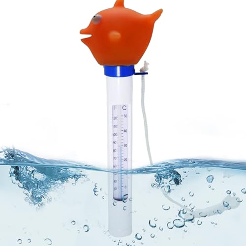 Schwimmender Wassertemperaturmesser | Wasserdichtes Wasserthermometer Für Pools | Leicht Ablesbar Wasserdicht Tragbar für Kinder von Generisch