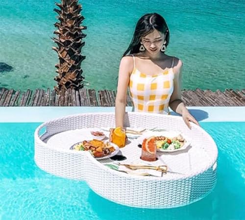 Schwimmendes Frühstückstablett mit Griffen für Pool – Herzförmiges Design für einfaches Essen im Wasser von Generisch