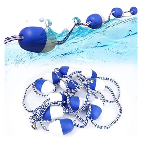 Schwimmendes Pool-Sicherheitstrennseil, verstellbare Schwimmbahnlinie mit vorinstallierten Haken, langlebige Pool-Sicherheitsboje für verbesserten Schwimmschutz, 10 m - 30,5 m von Generisch