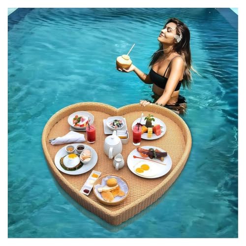 Schwimmendes Serviertablett für Pool, kreatives herzförmiges Design, perfekt für Frühstück, Getränke und Partys auf dem Wasser Schwimmendes Serviertablett für Pool, kreatives herzförmiges Design, perfekt für Frühstück, Getränke und Partys auf dem Wasser von Generisch