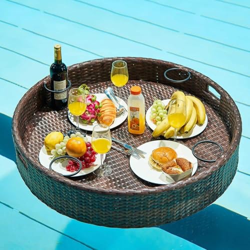 Schwimmendes Serviertablett – wasserdicht und stabil für Pool, Spa, Strand – ideal zum Halten von Getränken und Snacks auf dem Wasser Schwimmendes Serviertablett – wasserdicht und stabil für Pool, Spa, Strand – ideal zum Halten von Getränken und Snacks auf dem Wasser von Generisch