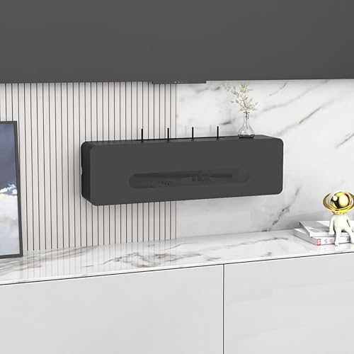 Schwimmendes TV-Regal und WLAN-Router-Halterung mit hohlem Design für unterbrechungsfreies Signal, inklusive Acrylplatte, ideal für Wohnzimmer und Schlafzimmer Schwimmendes TV-Regal und WLAN-Router-Halterung mit hohlem Design für unterbrechungsfreies Signal, inklusive Acrylplatte, ideal für Wohnzimmer und Schlafzimmer von Generisch