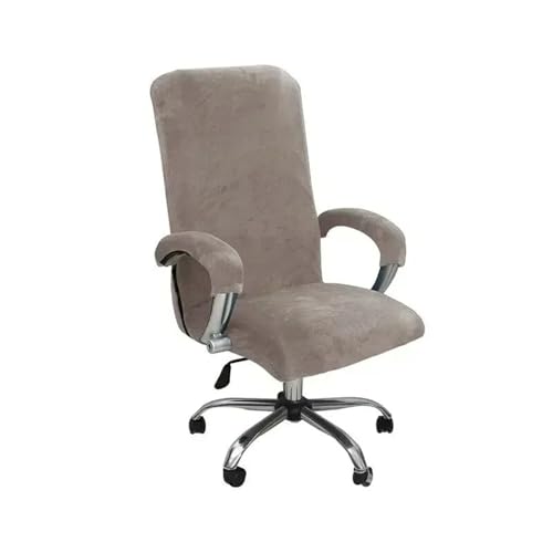 Scratch Soft Velvet Office Chair Cover Rotate Swivel Computer Chair High Back Protector Arm Covers Chair Slipcover Khaki L von Generisch