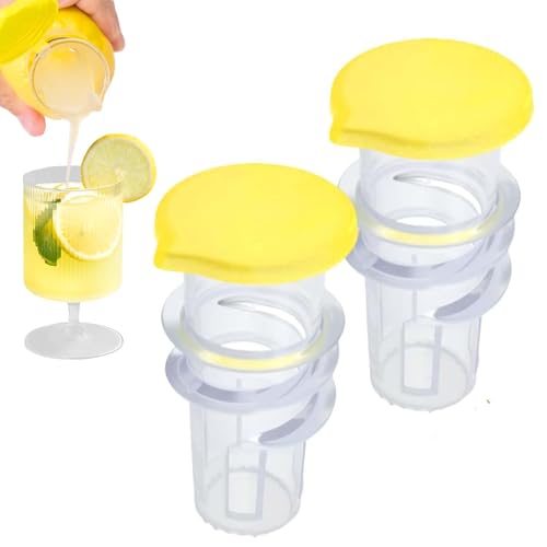 Screw Top Lemon Squeezer. 2025 New Screw Top Lemon Squeezer, Manual Juice Extractor With Built In Filter Orange Citrus Press For Seasoning Cooking And Cocktails(2Pcs yellow) von Generisch