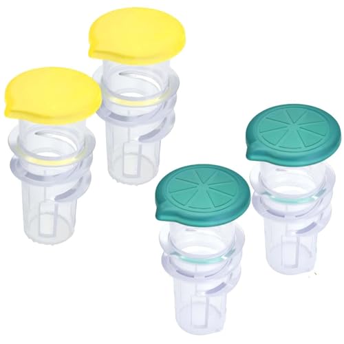 Screw Top Lemon Squeezer. 2025 New Screw Top Lemon Squeezer, Manual Juice Extractor With Built In Filter Orange Citrus Press For Seasoning Cooking And Cocktails(Two yellow and two blue) von Generisch