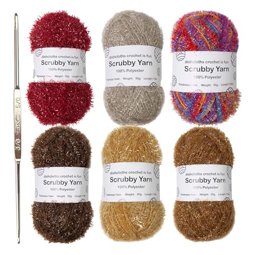 Scrubby Garn – Scheuergarn | Scrubby für Geschirrtücher | zum Häkeln | Polyester-Sortiment Geschirrtücher | Häkelweben | Stabil für Geschirrtücher Scrubby Garn – Scheuergarn | Scrubby für Geschirrtücher | zum Häkeln | Polyester-Sortiment Geschirrtücher | Häkelweben | Stabil für Geschirrtücher von Generisch
